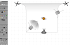 Schema di illuminazione per il set fotografico